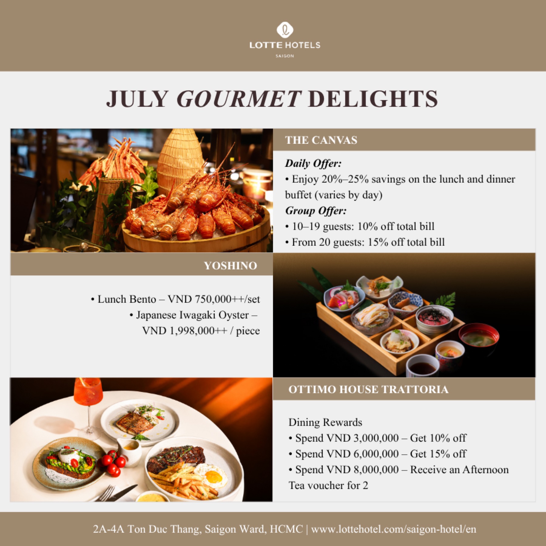LOTTE HOTEL SAIGON to JULY GOURMET DELIGHTS 06 Jul, 2026